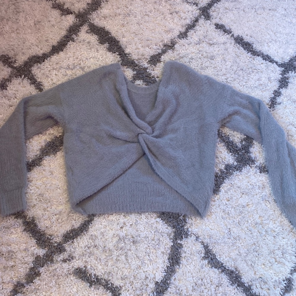 Reversible gray sweater